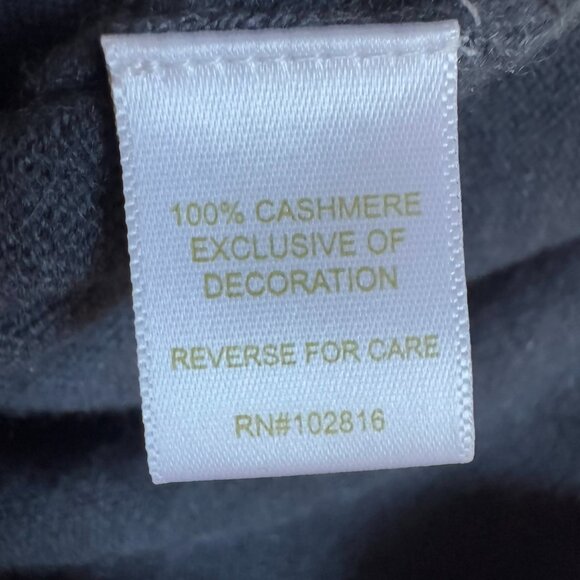 Garnet Hill Shirttail Cashmere Sweater – Charcoal - Picture 9 of 13